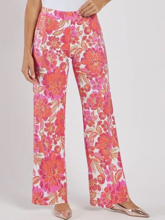 Jude Connally Pants - Jude Connally Nicolette Wide Leg Pants L Gilded Jude Cloth Peony Dream Gold NEW